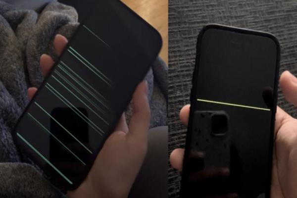 上月开始部分网友反映自己的iPhone14Pro系列萤幕出现闪烁绿线或黄线。