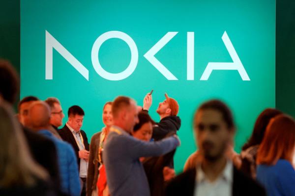 电信设备大厂Nokia在MWC亮相的新Logo。