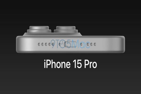 外媒曝光iPhone15Pro渲染图。