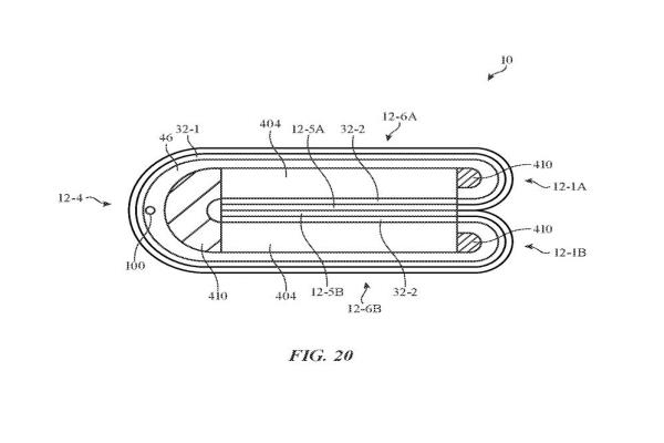 iPhone在申请专利中的文件中曝光了未来可能的折叠机样貌。截自专利申请书