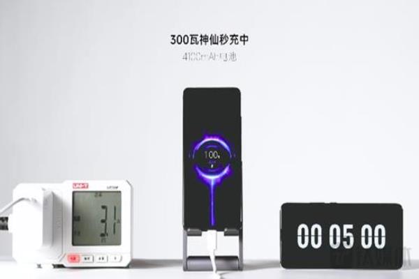 小米发布300瓦“神仙秒充”技术 据称5分钟充满电