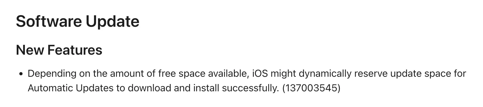 苹果引入iOS 26动态存储预留 1