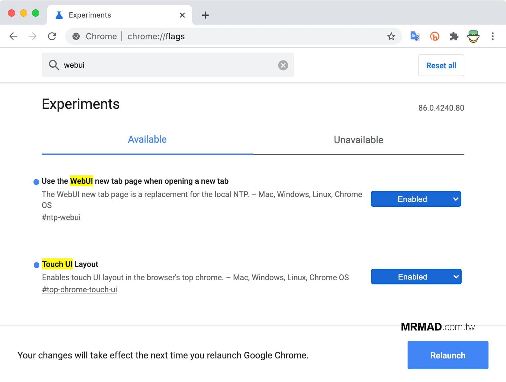 Chrome面板按钮偏小、分页难点？教你开启老人模式2