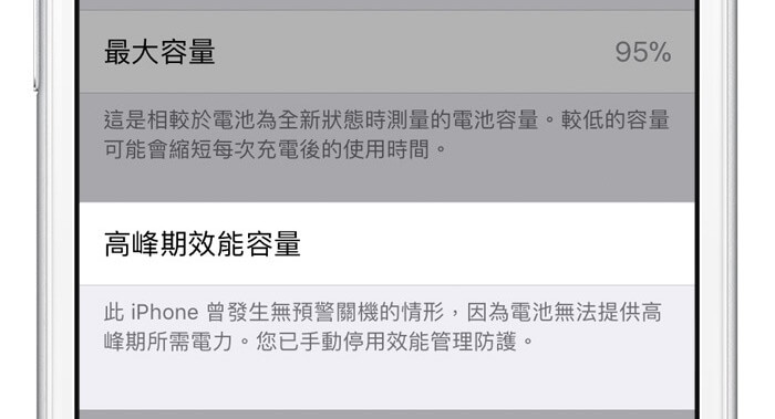 性能管理关闭状态