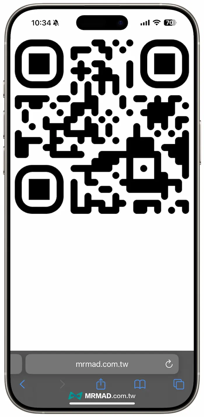 Safari面板中的二维码识别