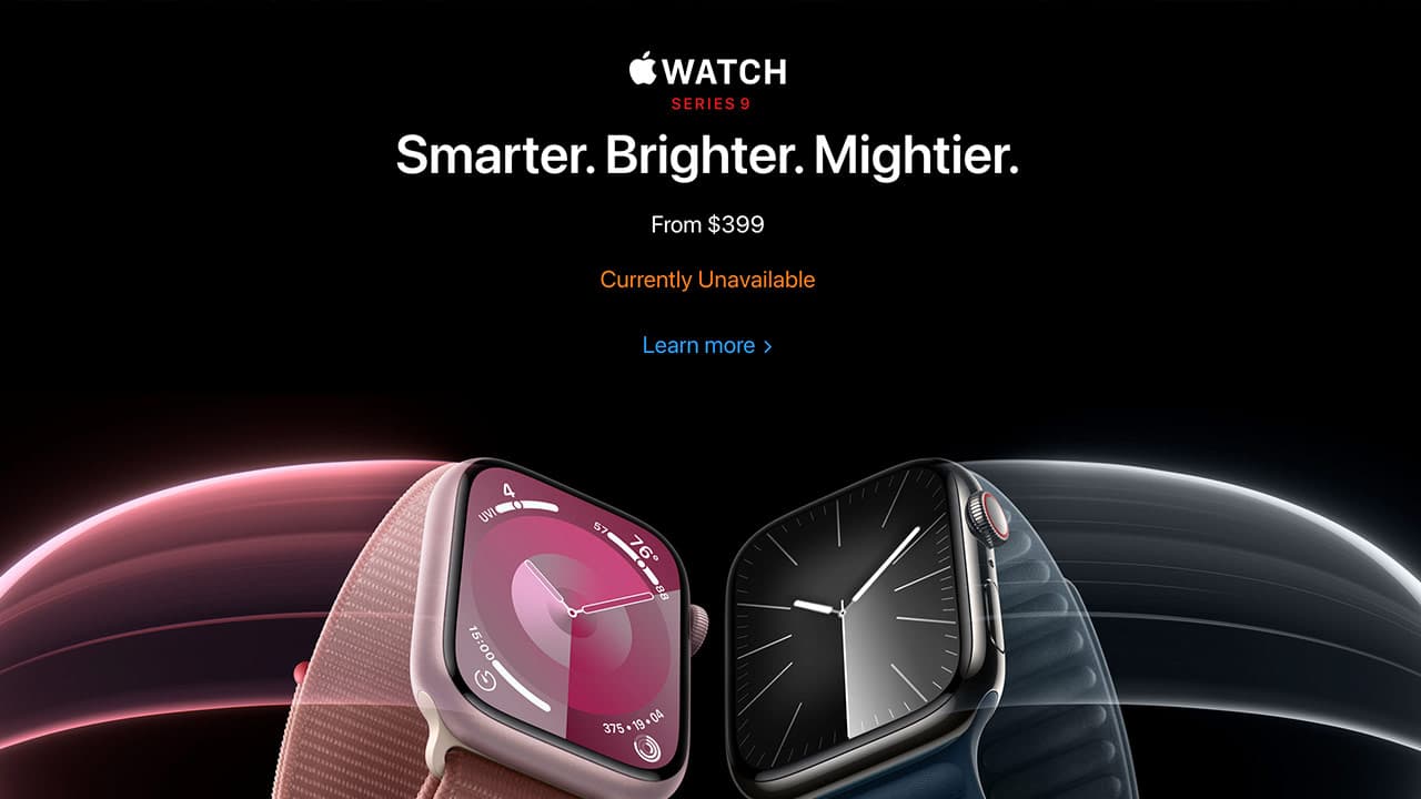 苹果官网停售Apple Watch S9与Ultra 2 ！专利争议最新动态