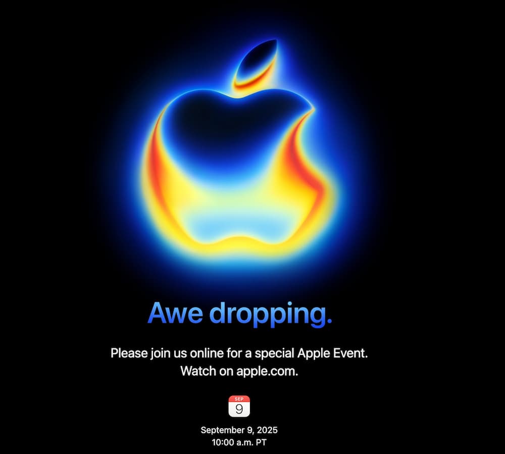Apple2025秋季发布会定于9月9日：除iPhone 17外还将亮相8款新品